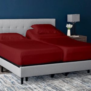 Sábanas divididas tamaño King para cama ajustable, juego de sábanas con 2 sábanas bajeras individuales XL, sábanas divididas tamaño King de 5 Sábanas divididas tamaño King para cama ajustable, juego de sábanas con 2 sábanas bajeras individuales XL, sábanas divididas tamaño King de 5