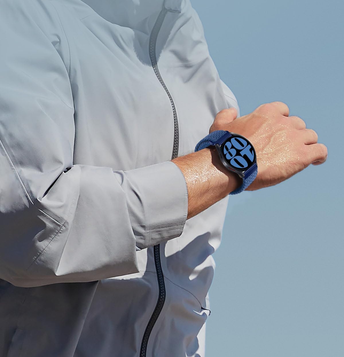 Correa trenzada compatible con Samsung Galaxy Watch 456 de 1.575 pulgadas, 1.732 pulgadas, Galaxy Watch 6 Classic Band de 1.614 pulgadas, 1.772