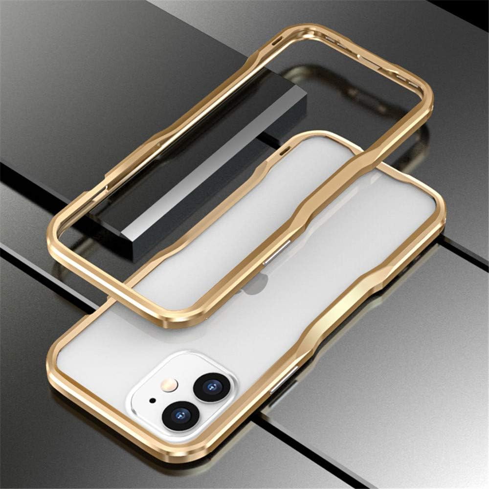 HENGHUI Parachoques de aluminio compatibles con iPhone 12 ProiPhone 12 de 6.1 pulgadas, marco de metal, amortiguador, diseño delgado y fresco