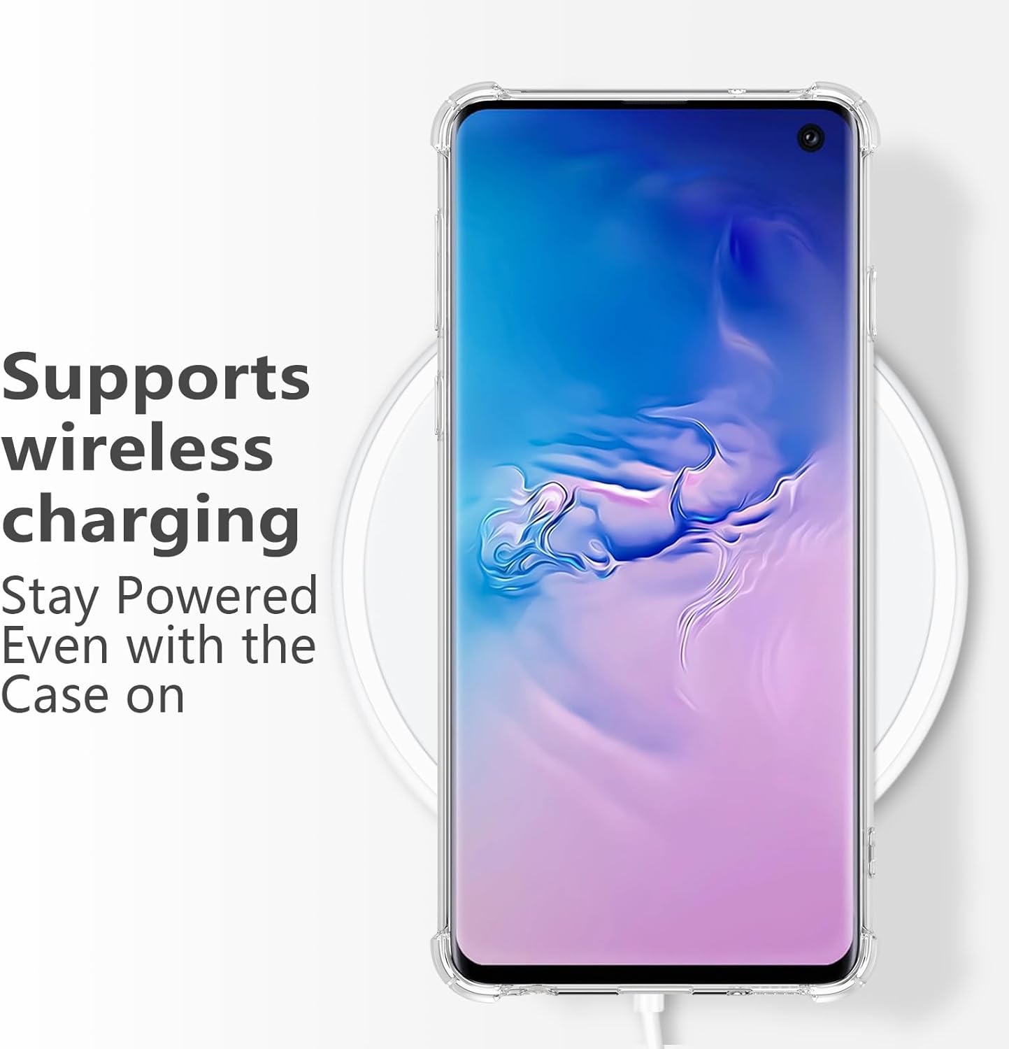 RALEAVO Funda protectora transparente de TPU suave con esquinas reforzadas, para Samsung Galaxy S10, diseño floral, delgada y bonita, para niñas y