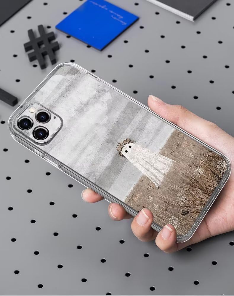 Funda para teléfono compatible con iPhone 11 Ghost a prueba de golpes en The Meadow Side a rayas suaves