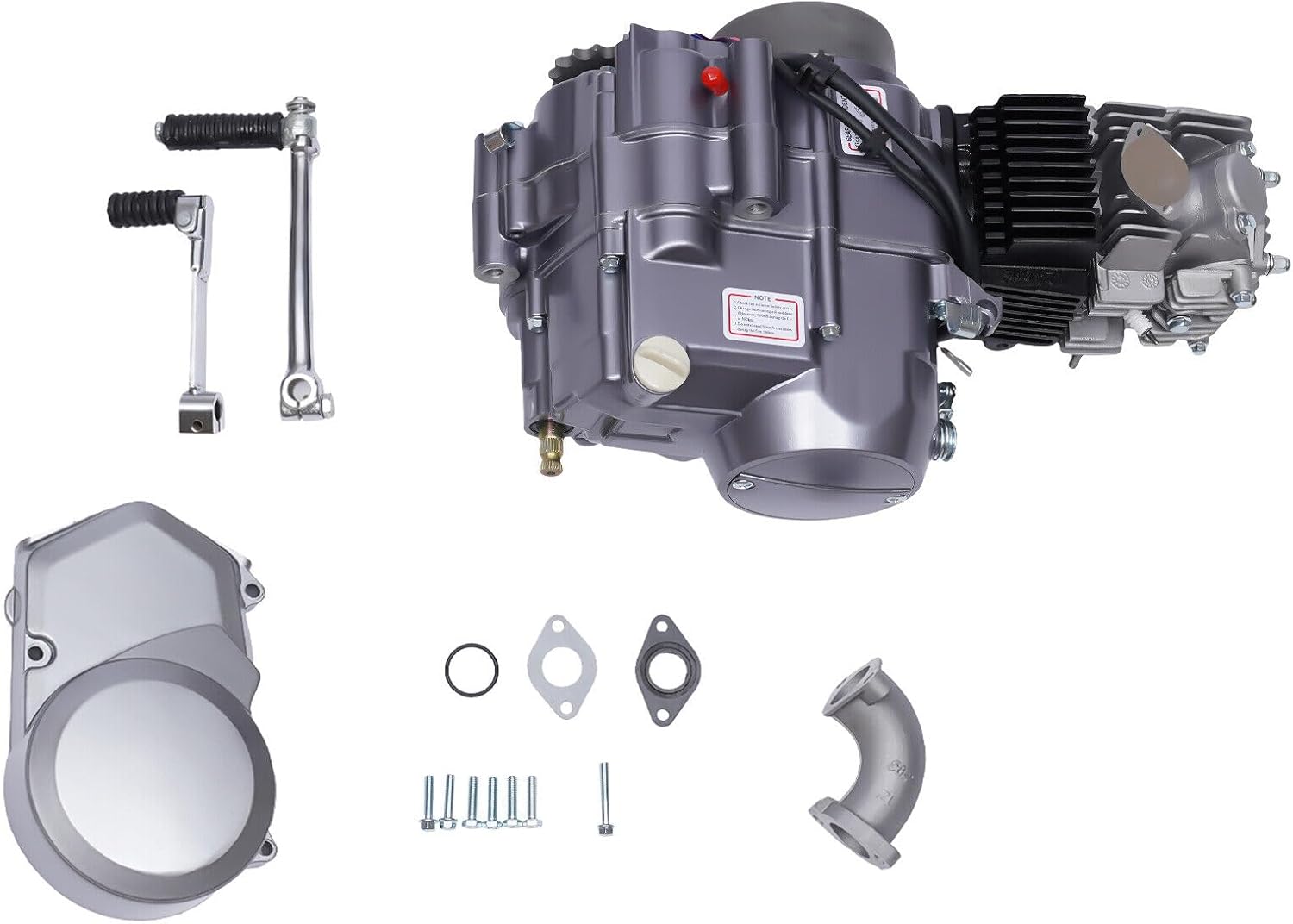 Kit de motor de bicicleta de carreras de 4 tiempos de 140 cc, motor CDI de eje horizontal de un solo cilindro, juego completo modificado de bajo