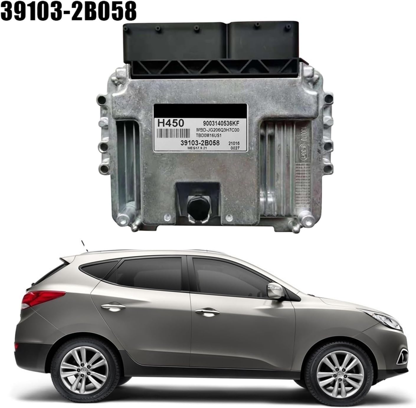 39103-2B058 Unidad de control electrónico MEG17.9.21 H450 del tablero del ordenador del motor del coche ECU compatible con KIA Cerato 2018-2021