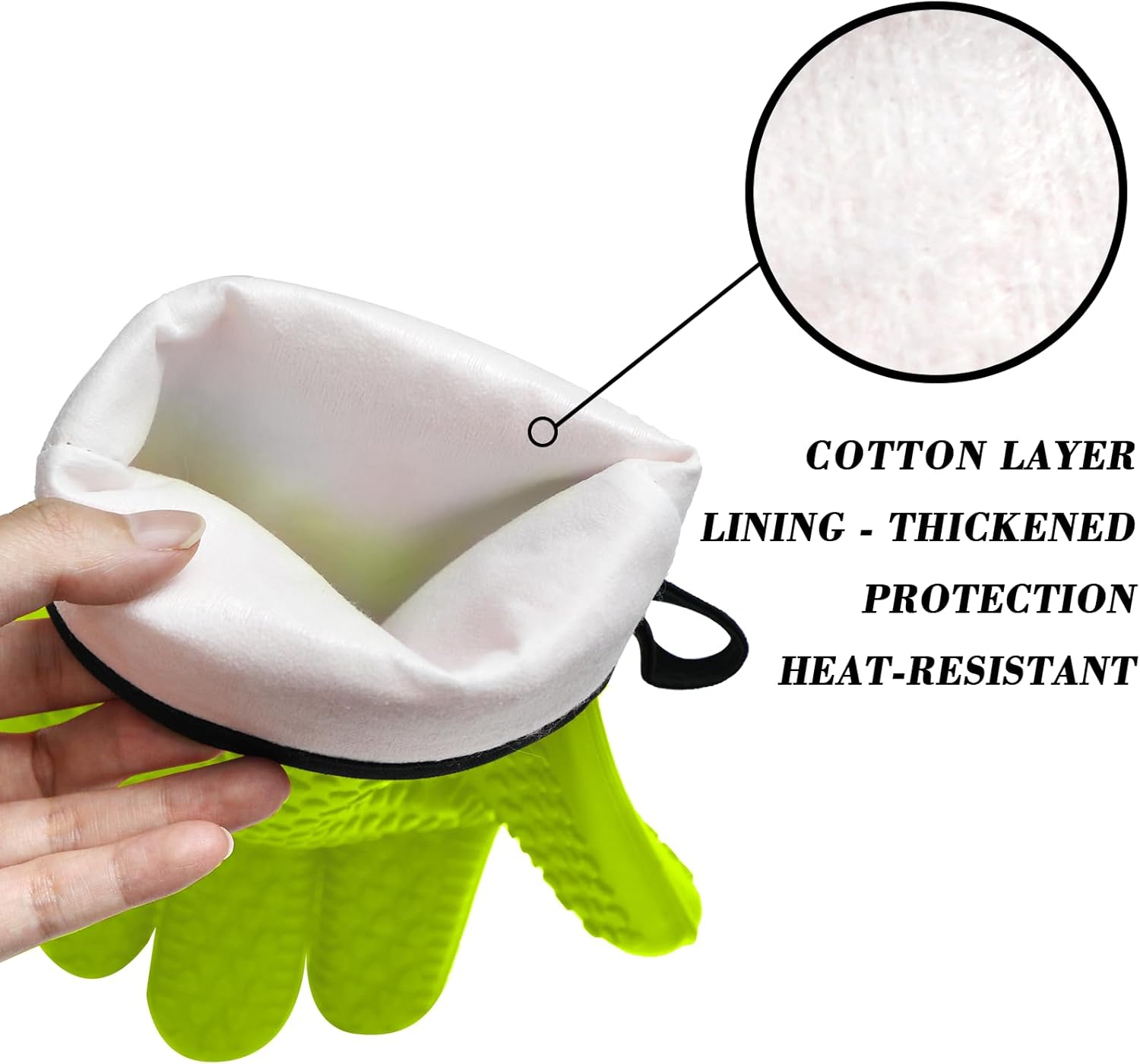 Guantes de silicona para horno, resistentes al calor, guantes de parrilla para ahumar barbacoa, mango de comida caliente, guantes de cerdo extraídos
