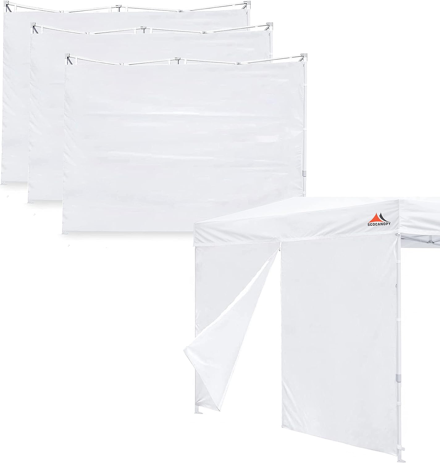 SCOCANOPY SideWall – Marco para toldo de 10 x 10 pulgadas, paquete de 4 unidades, color blanco