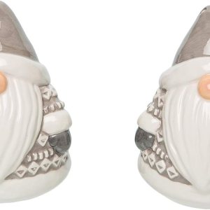 Gallerie II Salero y pimentero 3D de gnomo beige beige Gallerie II Salero y pimentero 3D de gnomo beige beige