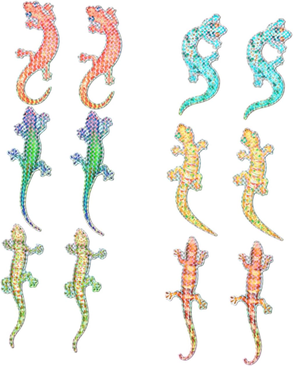 IMIKEYA 48 Pcs Gecko Magnetic Sticker Window Stickers Iridescent Decor 3D Wall Decor Garden Birds Wall Anti-Collision Window Decals Static Window
