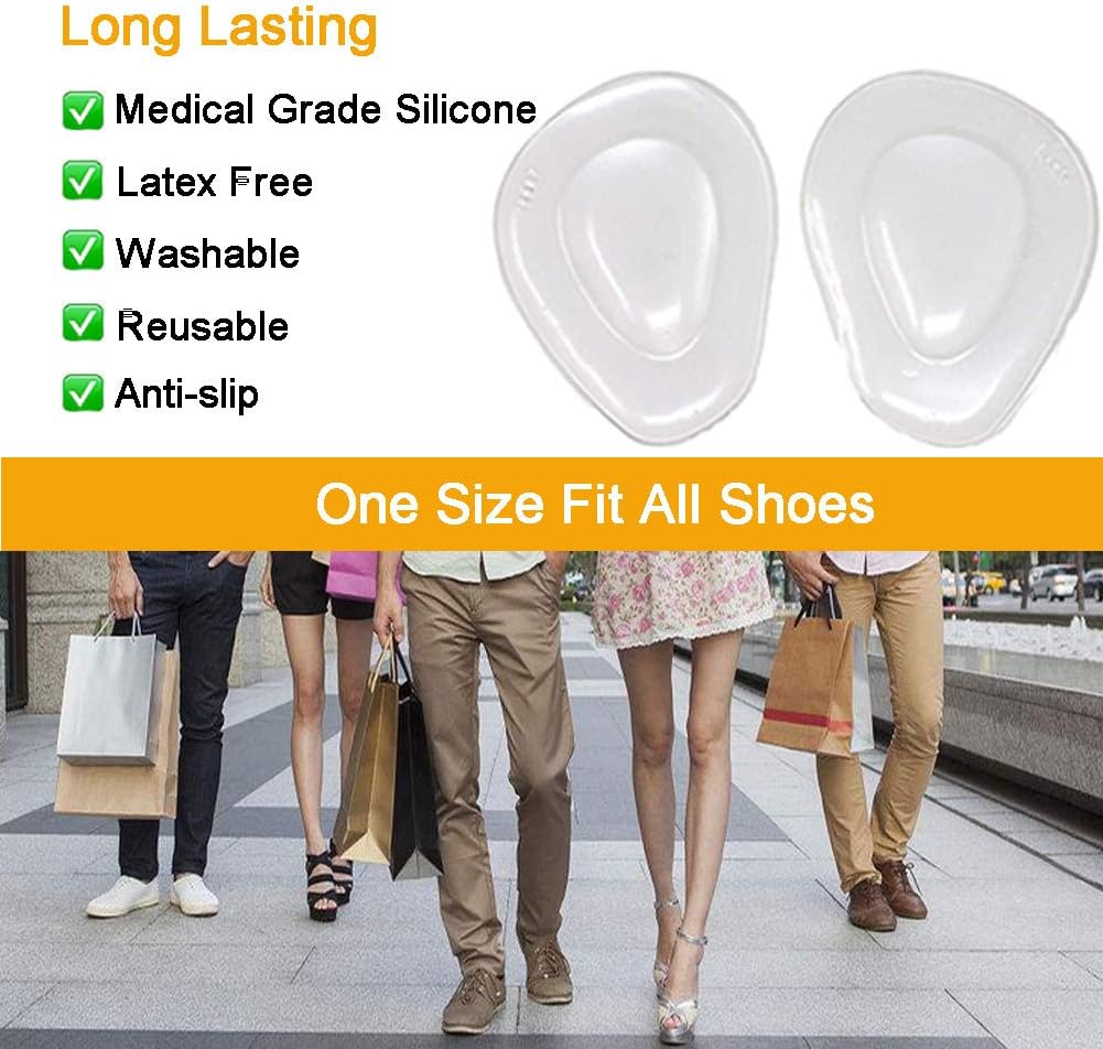 8 pares de almohadillas metatarsianas de bola de pies, almohadillas de gel para pies de bolas de gel Mortons Neuroma Callus alivio del dolor de