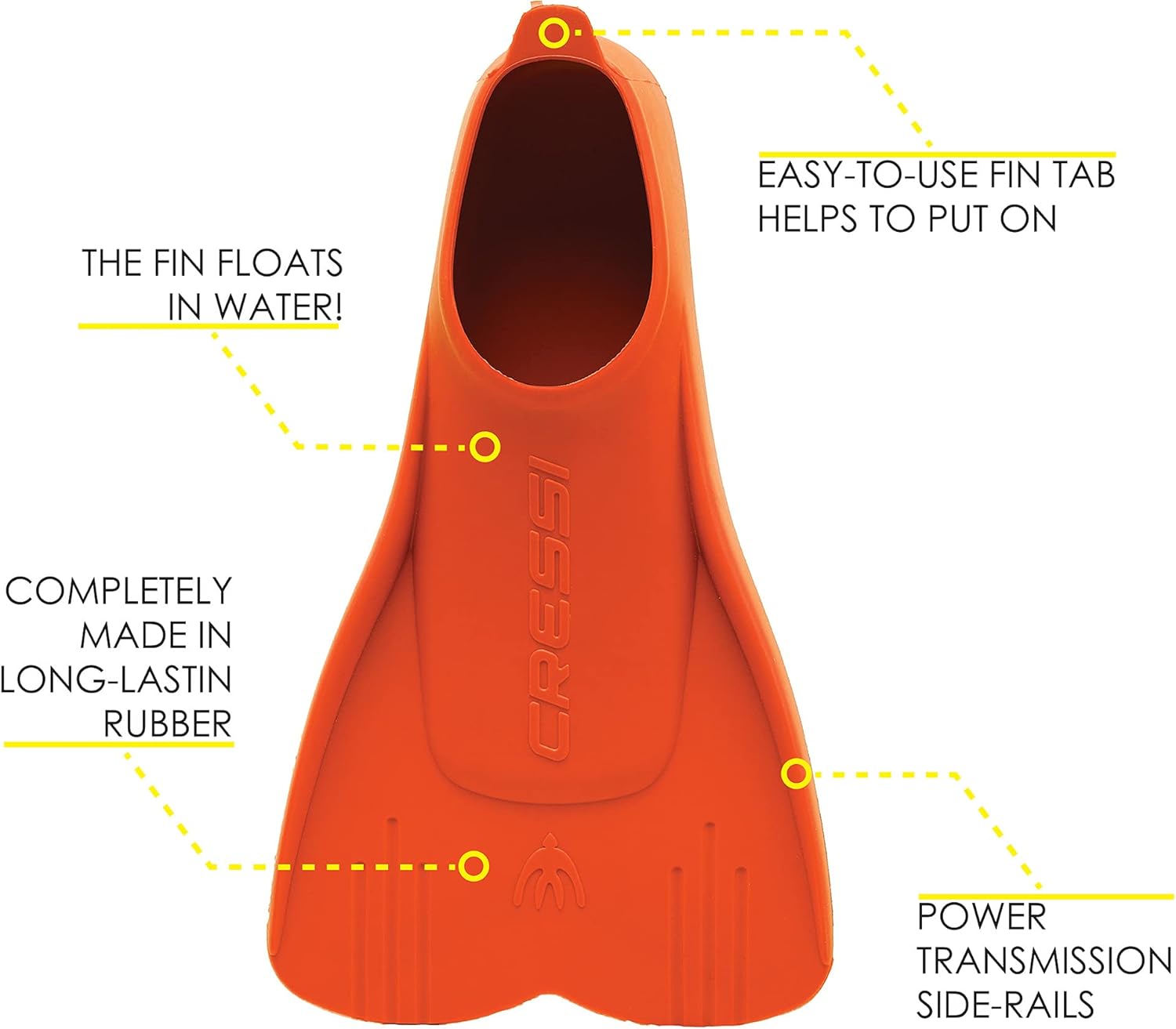 Cressi Aletas de natación flotantes cortas para aprender a nadar – Para niños de 1 año en adelante – Mini Light diseñado en Italia