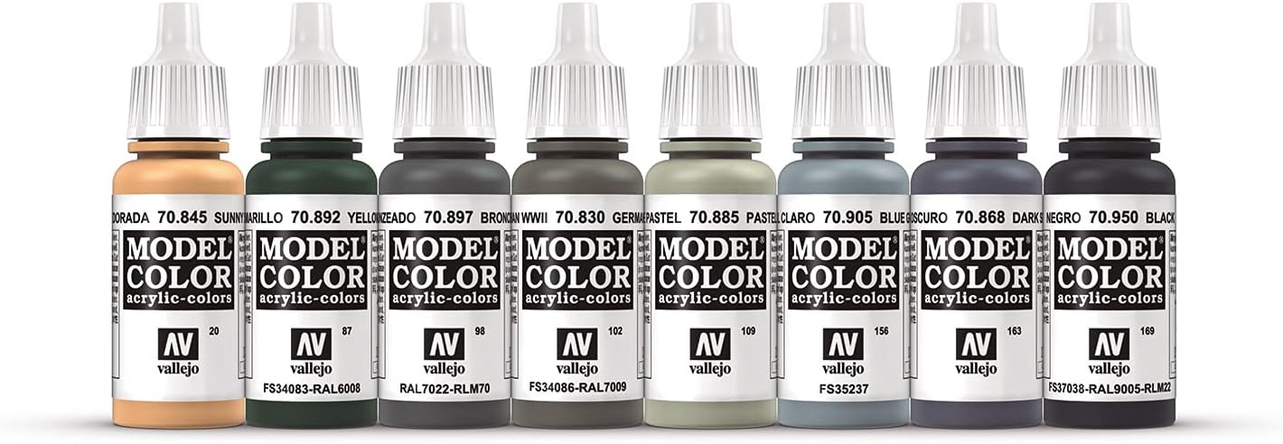 Vallejo Conjunto de uniforme gris campo alemán, 0.6 fl oz