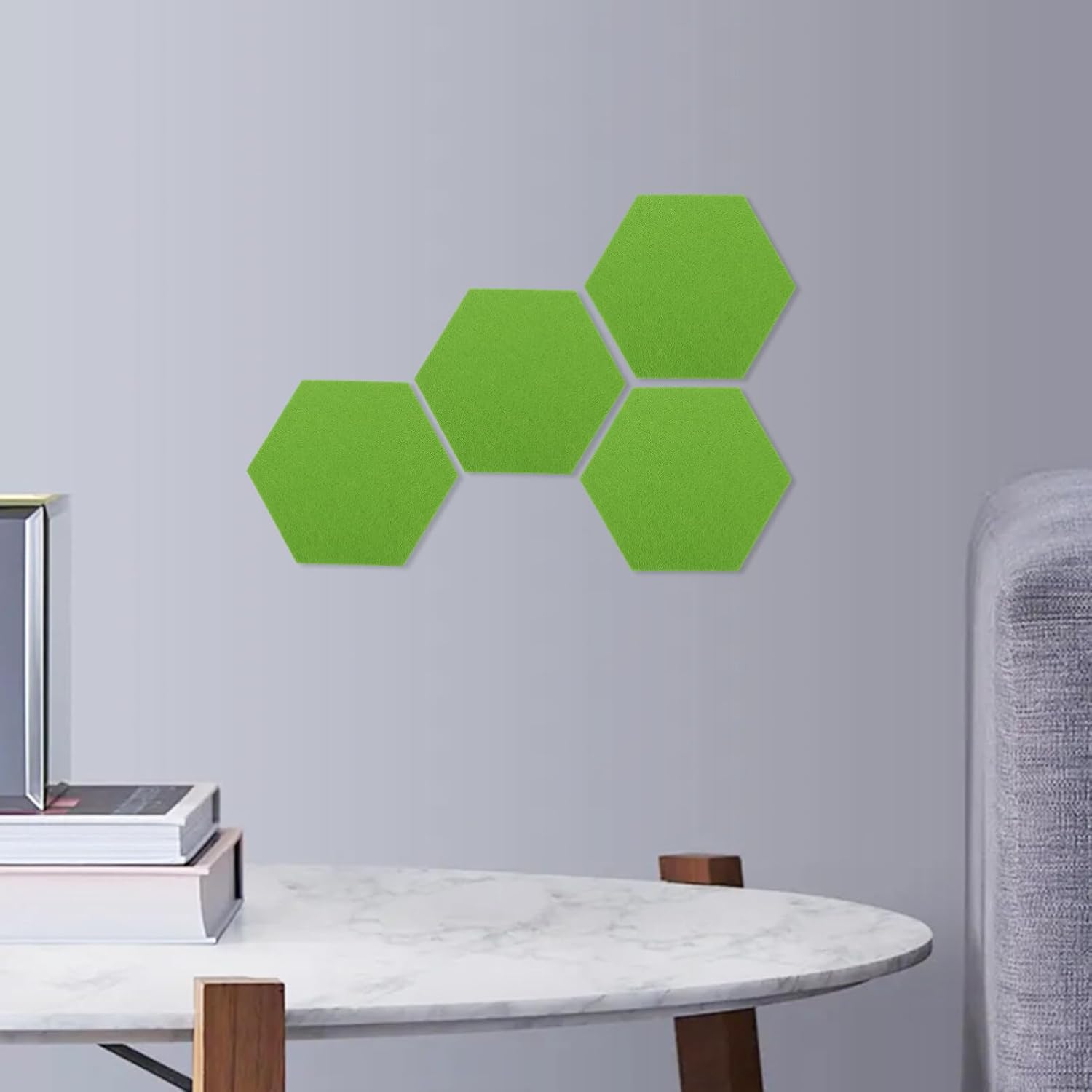 MAGICLULU 12pcs fieltro telón de fondo de pared etiqueta 3D hexagonal pegada