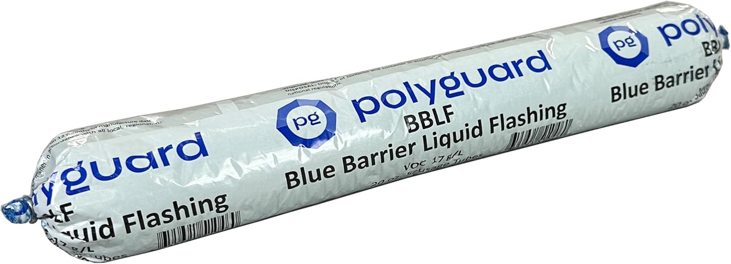 POLYGUARD Blue Barrier Liquid Flashing 20oz Salchicha STPE, curado por humedad, 100% sólidos, bajo contenido de compuestos orgánicos volátiles