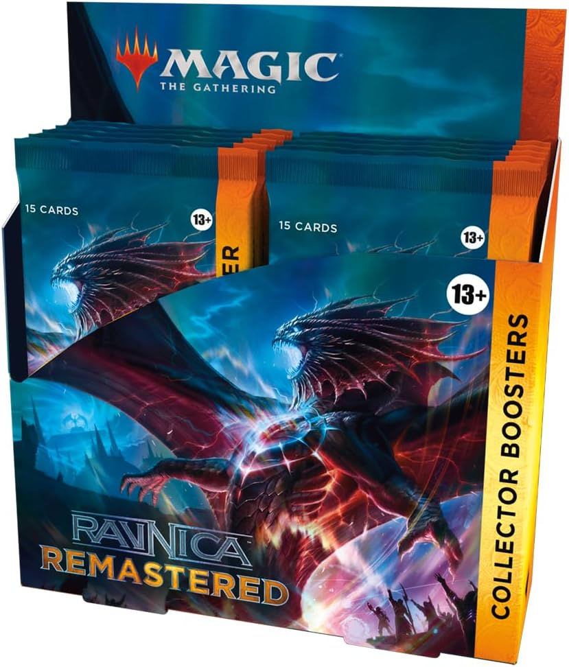 Magic The Gathering Ravnica Remastered – Caja de refuerzo para coleccionista, 12 paquetes (180 cartas mágicas)