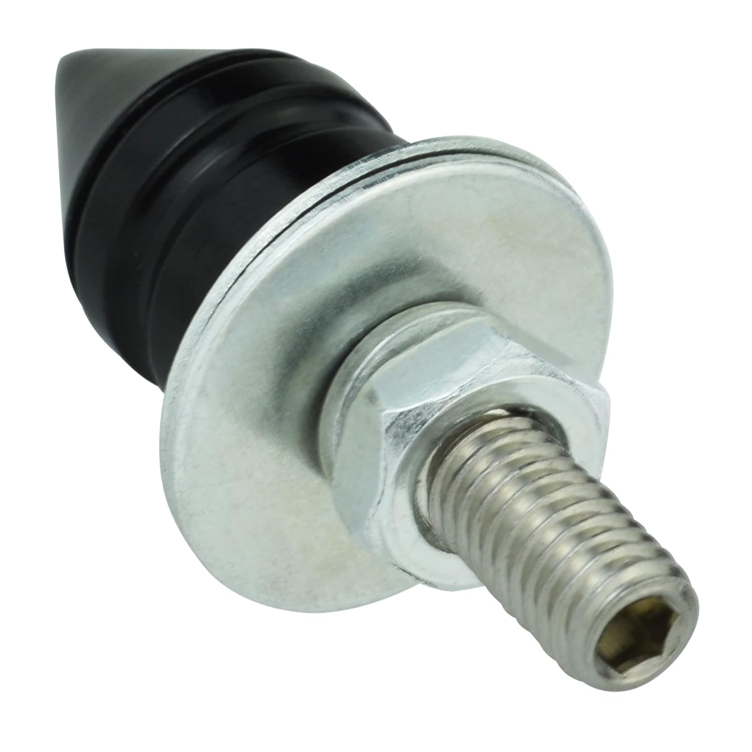 Arenbel Tornillos de punta para placa de matrícula, tornillo de etiqueta de automóvil, kit de tuercas de fijación de marco de motocicleta, apto para