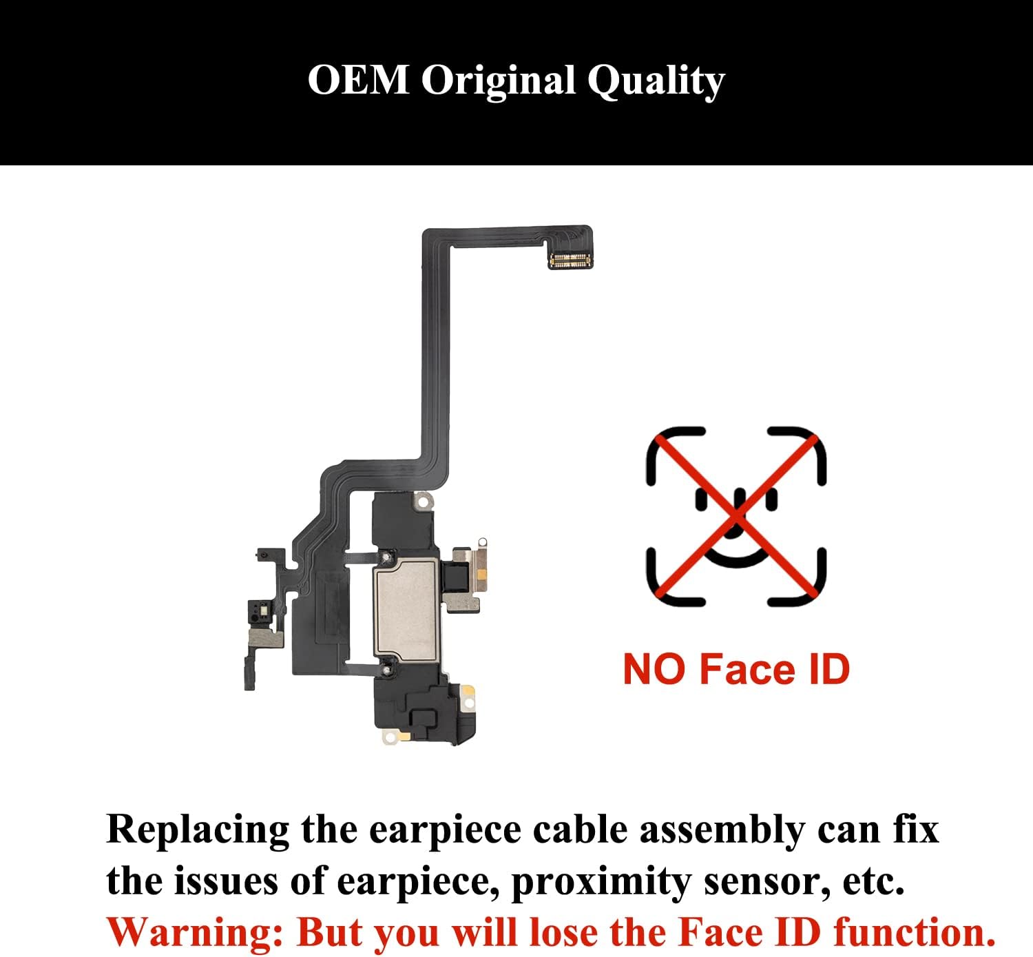 Para iPhone 11 Auricular Reemplazo de altavoz y auricular Pieza de oído Sensor de luz de proximidad Cable flexible con herramientas de reparación