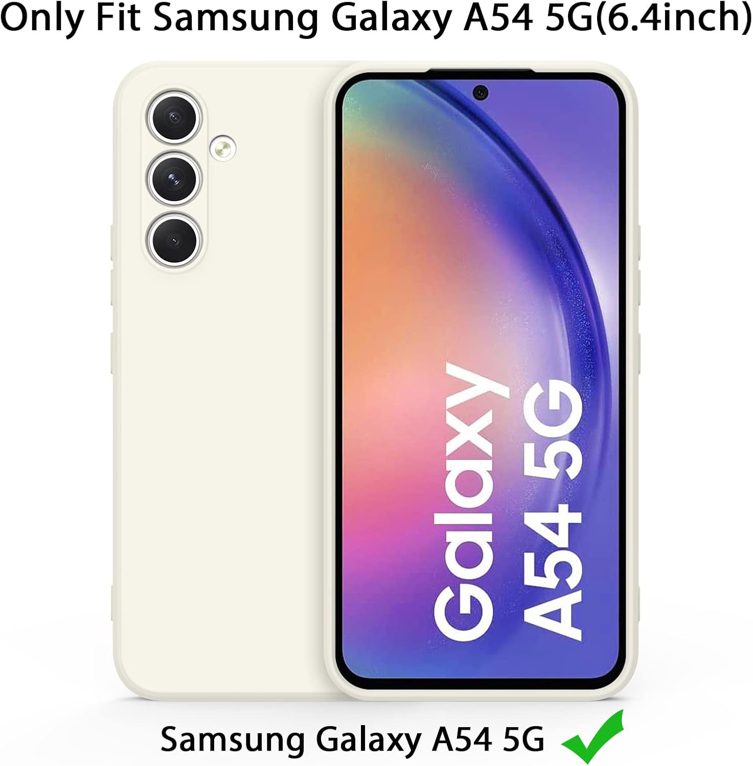 AK Funda protectora para Samsung Galaxy A54 5G, elegante funda protectora de cuerpo completo de silicona líquida delgada para Samsung Galaxy A54 5G