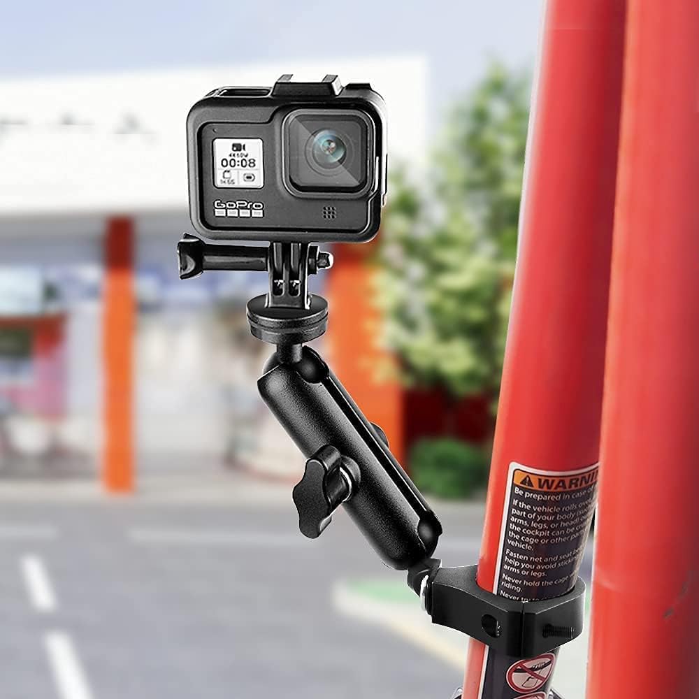 Soporte de montaje de cámara UTV ATV 360  GoPro Roll Bar Mount Accesorios de cámaras de acción accesorio para barra de rollo y tubo de 1.75″-2″