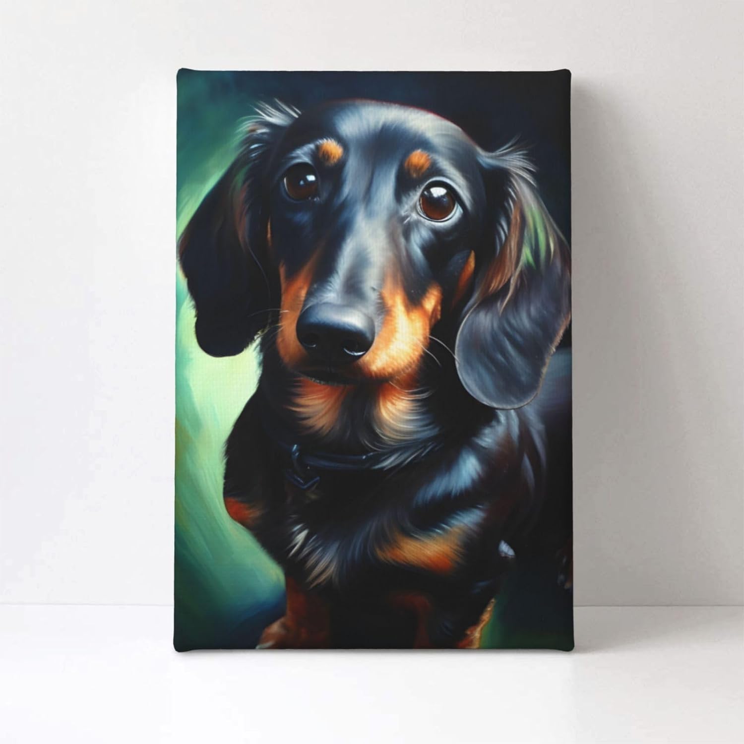 yvkew Lienzo decorativo para pared de perro salchicha para decoración del hogar, pinturas de arte abstracto, arte moderno, decoración para