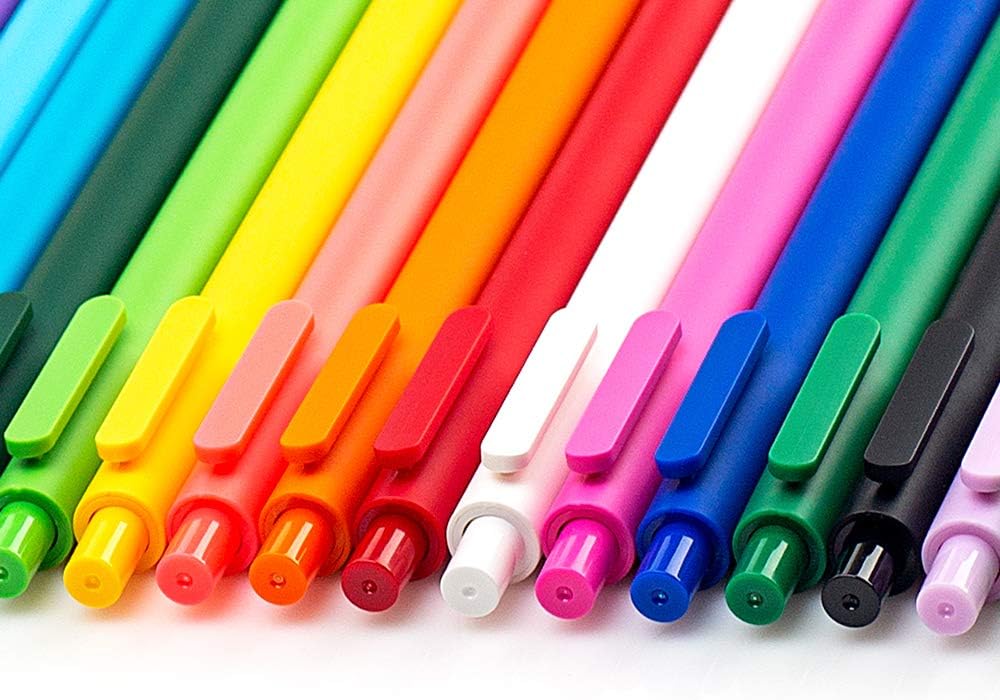KACO Bolígrafos de tinta de gel retráctil suaves al tacto, 0.5mm, punta fina