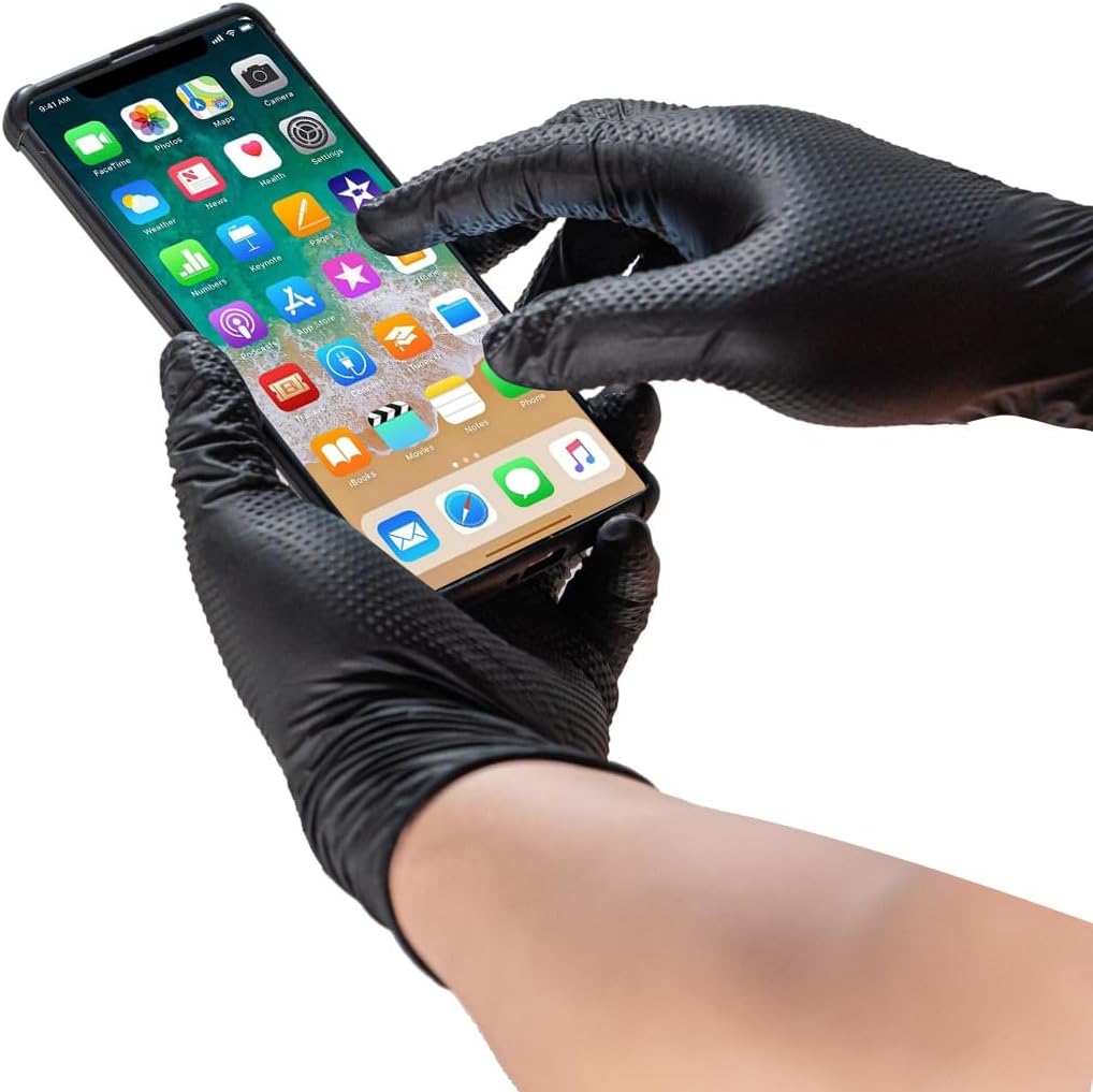 Heavy Duty Nitrile Gloves – 8 Mil Thickness, Latex-Free, Powder-Free, Ideal for Mechanics and Industrial Use