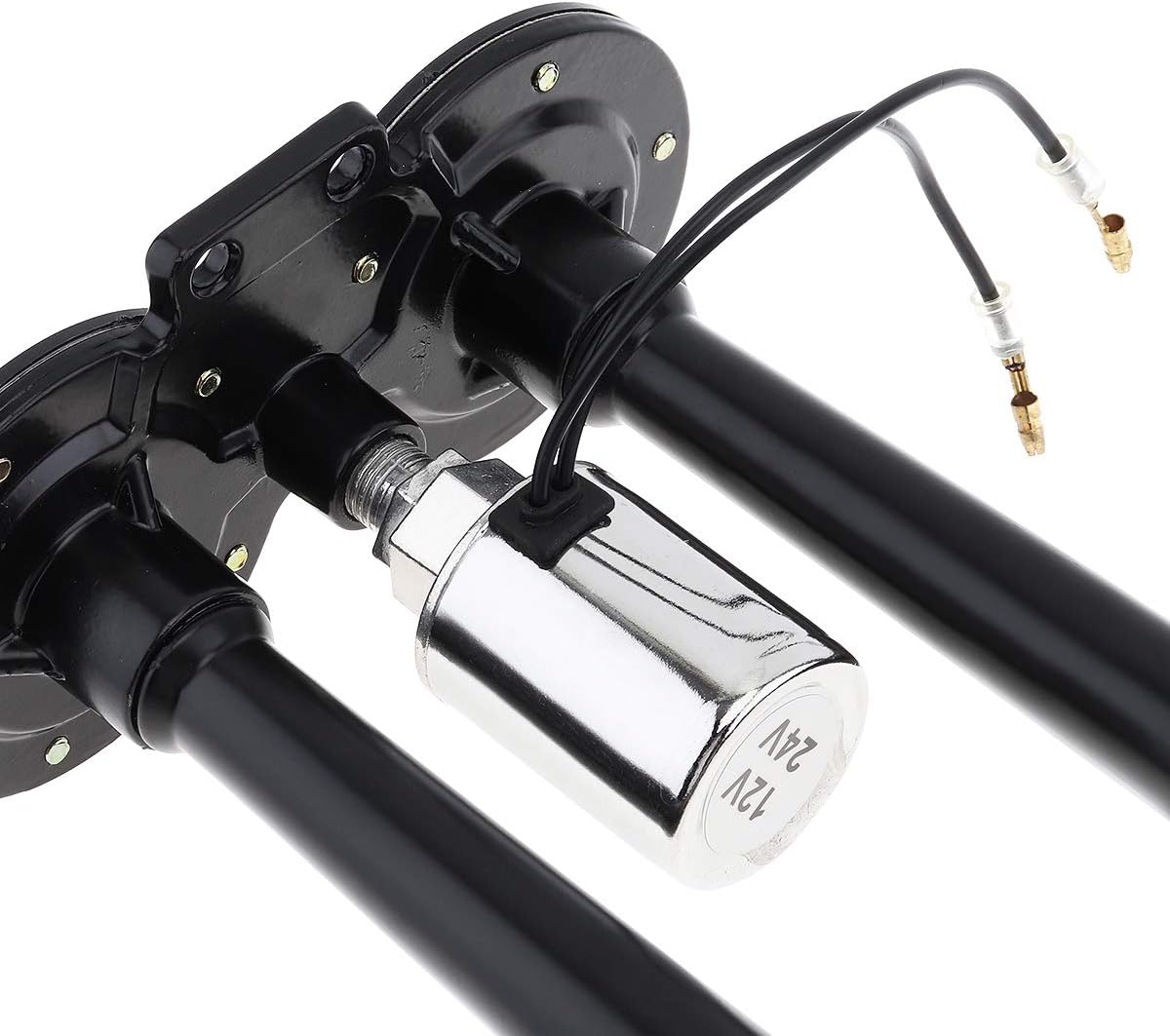 DriSentri 12V24V 178db Super Loud Negro Dual Trompeta Car Air Horn para coches, camiones, barcos