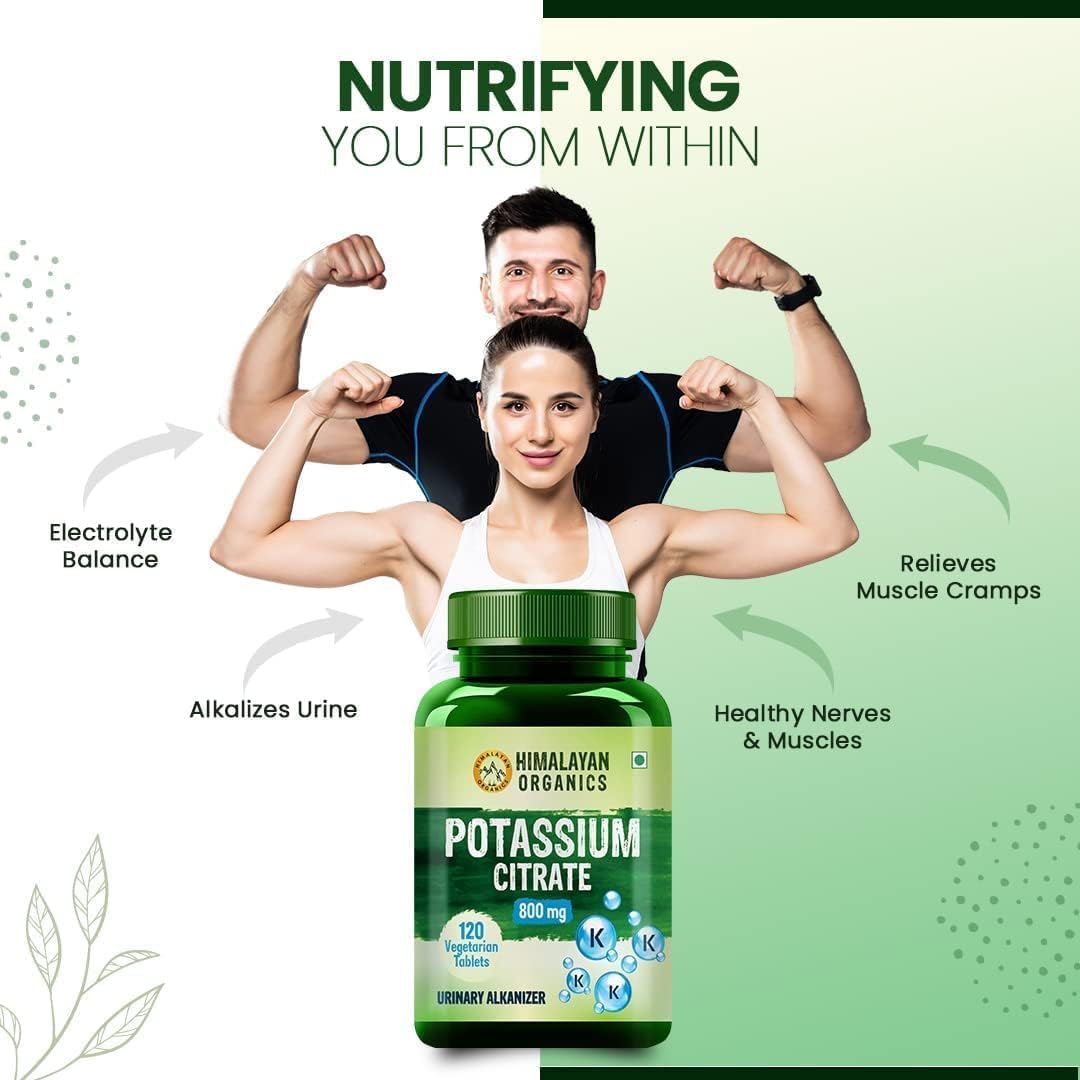 Citrato de potasio 800 mg (120 tabletas vegetales) 100% herbario sin efectos secundarios conocidos – por pharmacylife