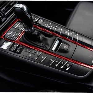 Accesorios interiores de automóvil de fibra de carbono para el interior del automóvil, ajuste de la cubierta del panel de la palanca de cambios Accesorios interiores de automóvil de fibra de carbono para el interior del automóvil, ajuste de la cubierta del panel de la palanca de cambios