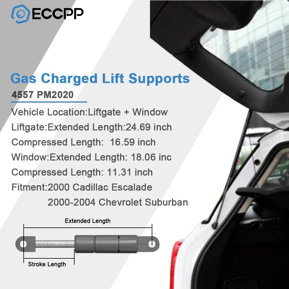 ECCPP 2 soportes de elevación para ventana y 2 soportes de elevación de vidrio para GMC Yukon 1500 2500 para Chevrolet Suburban 1500 2500 para