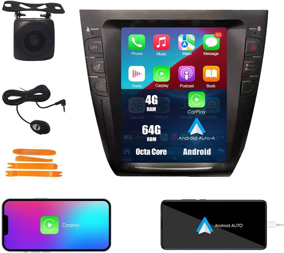 KUNFINE Tesla Style 10.4 pulgadas Android 11 Autoradio navegación coche estéreo reproductor multimedia GPS Radio IPS pantalla táctil forlexus is250