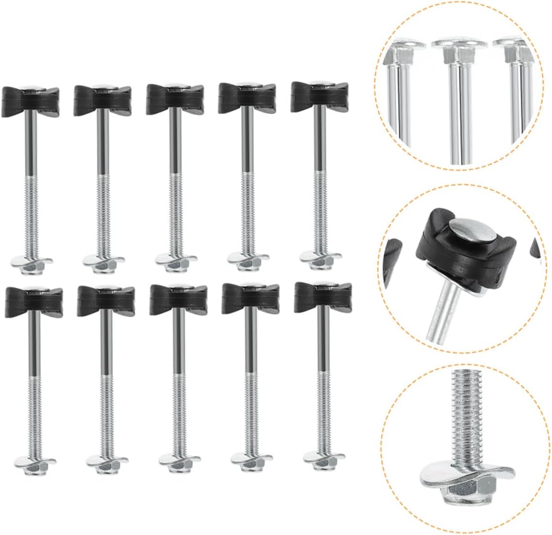 VANZACK 20 piezas de tornillos para trampolín herramientas para niños, tornillos autorroscantes, tornillos fijadores de trampolín, herramienta de