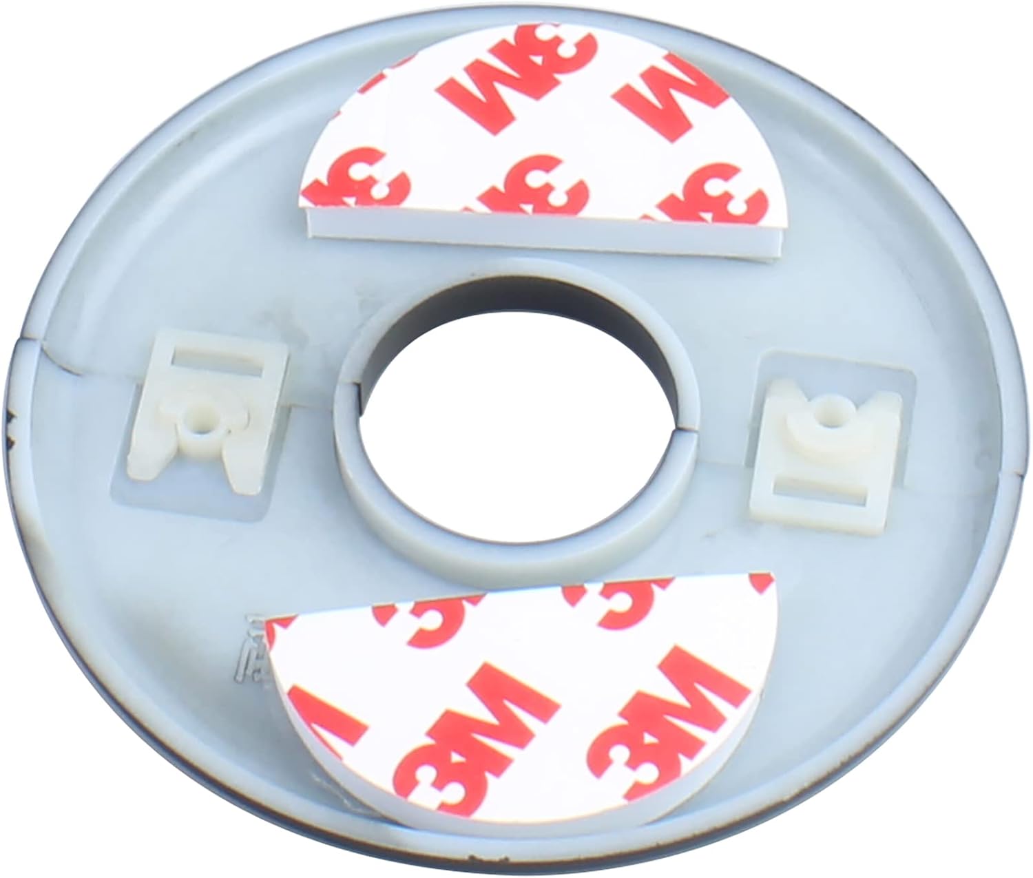 FDXGYH 2 piezas de identificación de 2.52 pulgadas ABS brida dividida de pared cinta autoadhesiva redonda cubierta de placa para tubería de agua