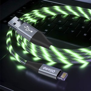 Oliomp Cable de carga para iPhone, cable Lightning USB de 6 pies con certificación MFi de Apple, cable de carga rápida USB de alta velocidad de Oliomp Cable de carga para iPhone, cable Lightning USB de 6 pies con certificación MFi de Apple, cable de carga rápida USB de alta velocidad de