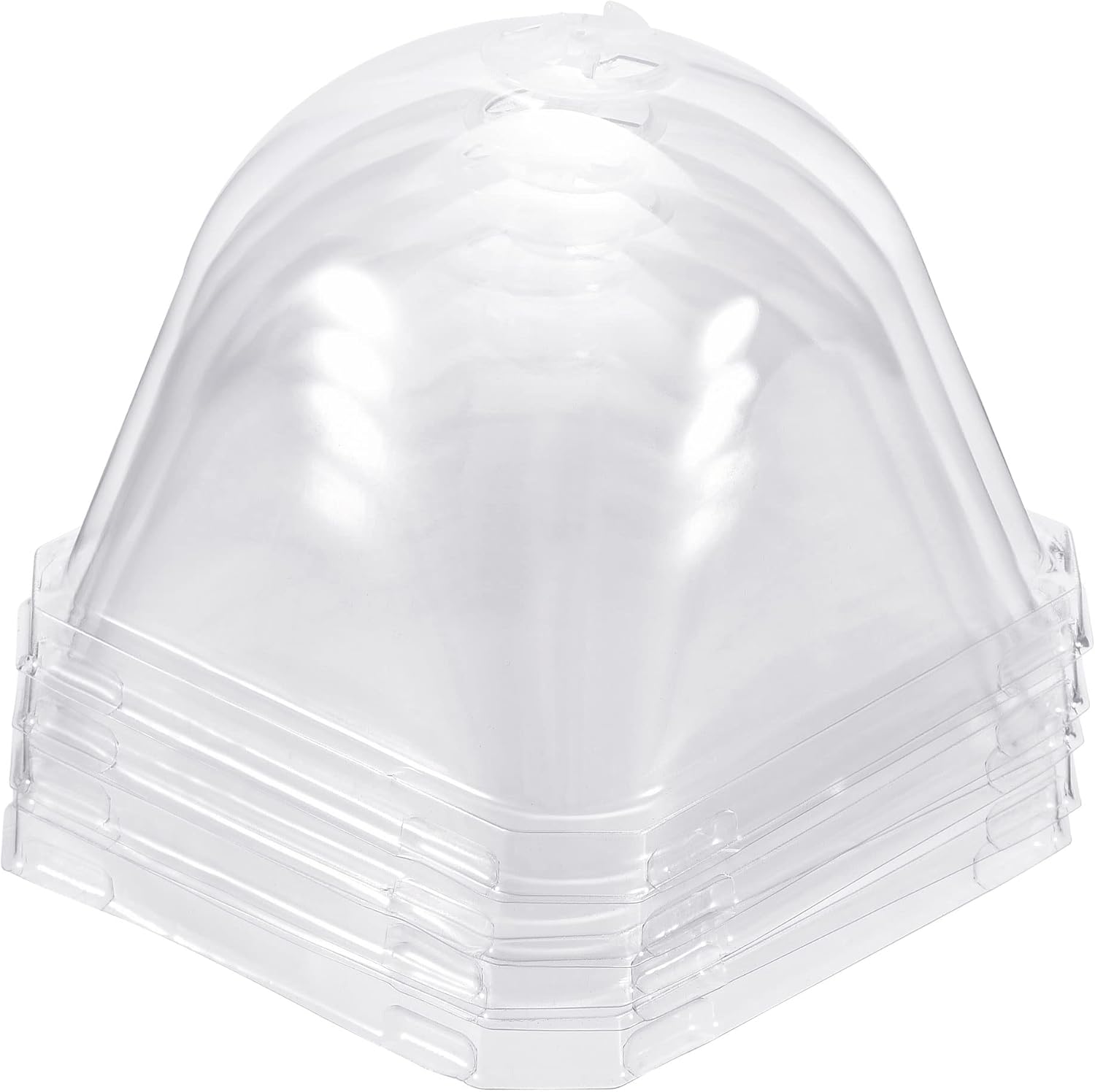 PATIKIL Cúpula de humedad para plantas de 3.9 pulgadas, 5 piezas cuadradas de plástico para jardín, cúpula reutilizable para protección contra