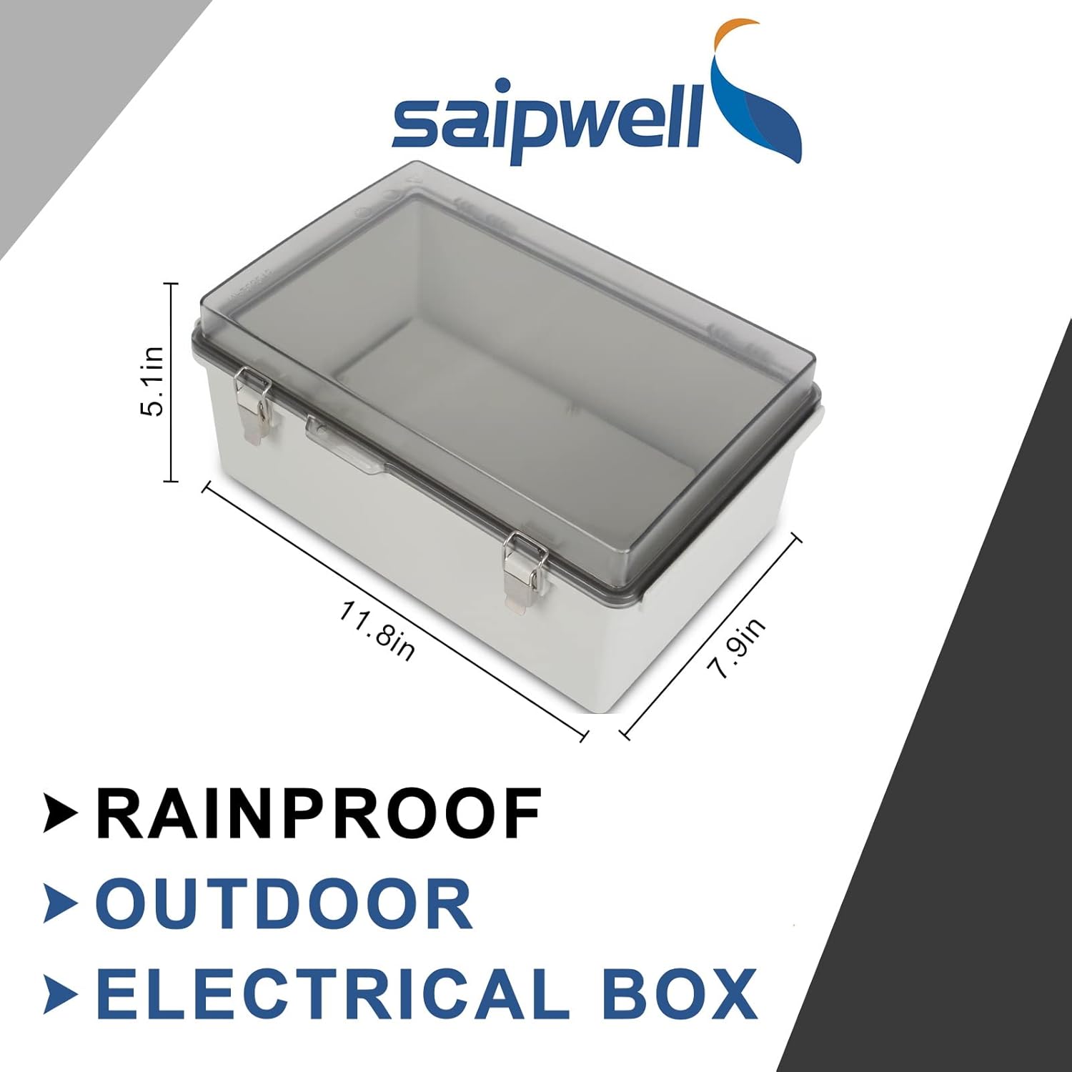 Caja de conexiones ABS plástico IP67 impermeable cajas eléctricas a prueba de polvo recinto eléctrico universal con soporte de pared para proyecto