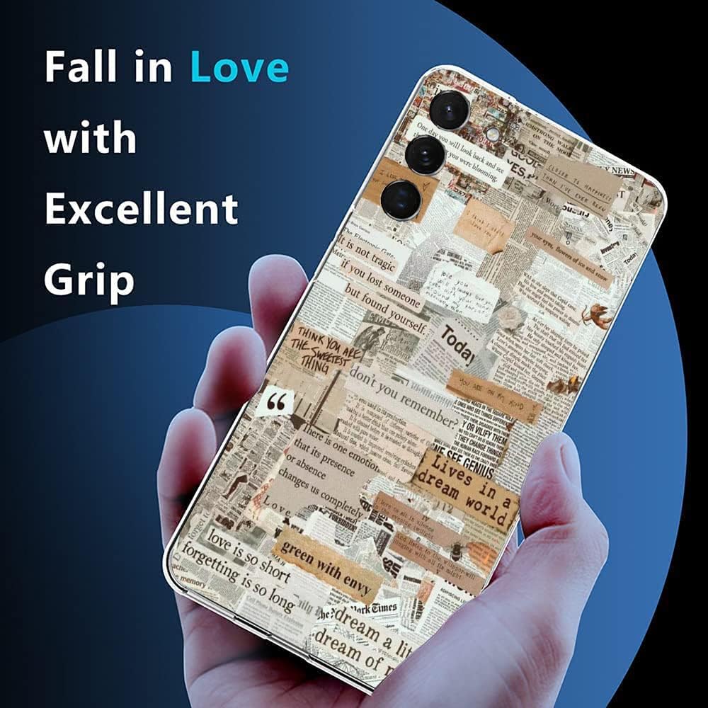 Kyppwh Funda de TPU suave para Samsung Galaxy S23 para Samsung Galaxy S23, estilo de vida retro, vintage, antiarañazos, a prueba de golpes, funda de