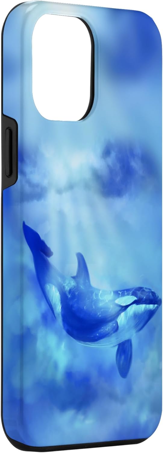 Funda para iPhone 13 Pro Max Orca Sea Panda Bajo el Mar Ballena Asesina