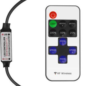 Mini control remoto inalámbrico RF para tiras de luces LED de un solo color 3528 5050, control remoto inalámbrico con conector USB, atenuador RF Mini control remoto inalámbrico RF para tiras de luces LED de un solo color 3528 5050, control remoto inalámbrico con conector USB, atenuador RF