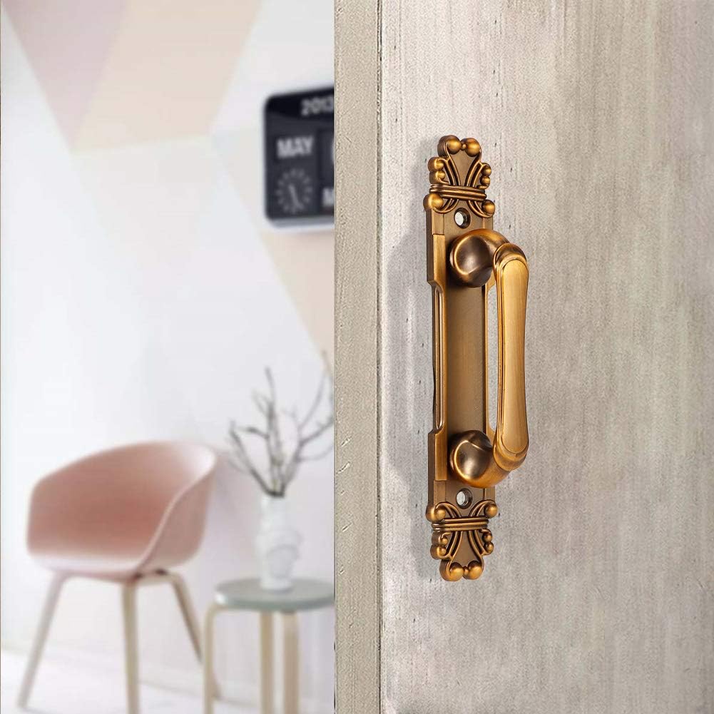 TOPINCN 2 manijas de puerta, estilo europeo, estilo antiguo, manija de aleación de zinc, manija de armario, puerta de granero, accesorios de entrada