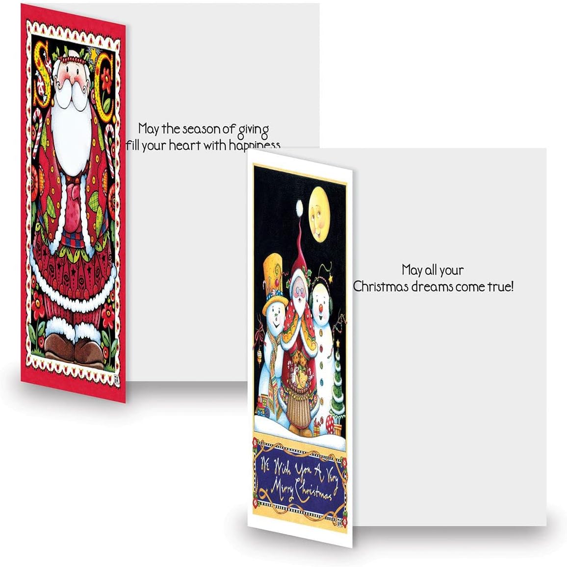 Current Juego de tarjetas de felicitación navideñas Believe in Santa  Mary Engelbreit, juego de 20 tarjetas grandes plegadas de 5 x 7 pulgadas,