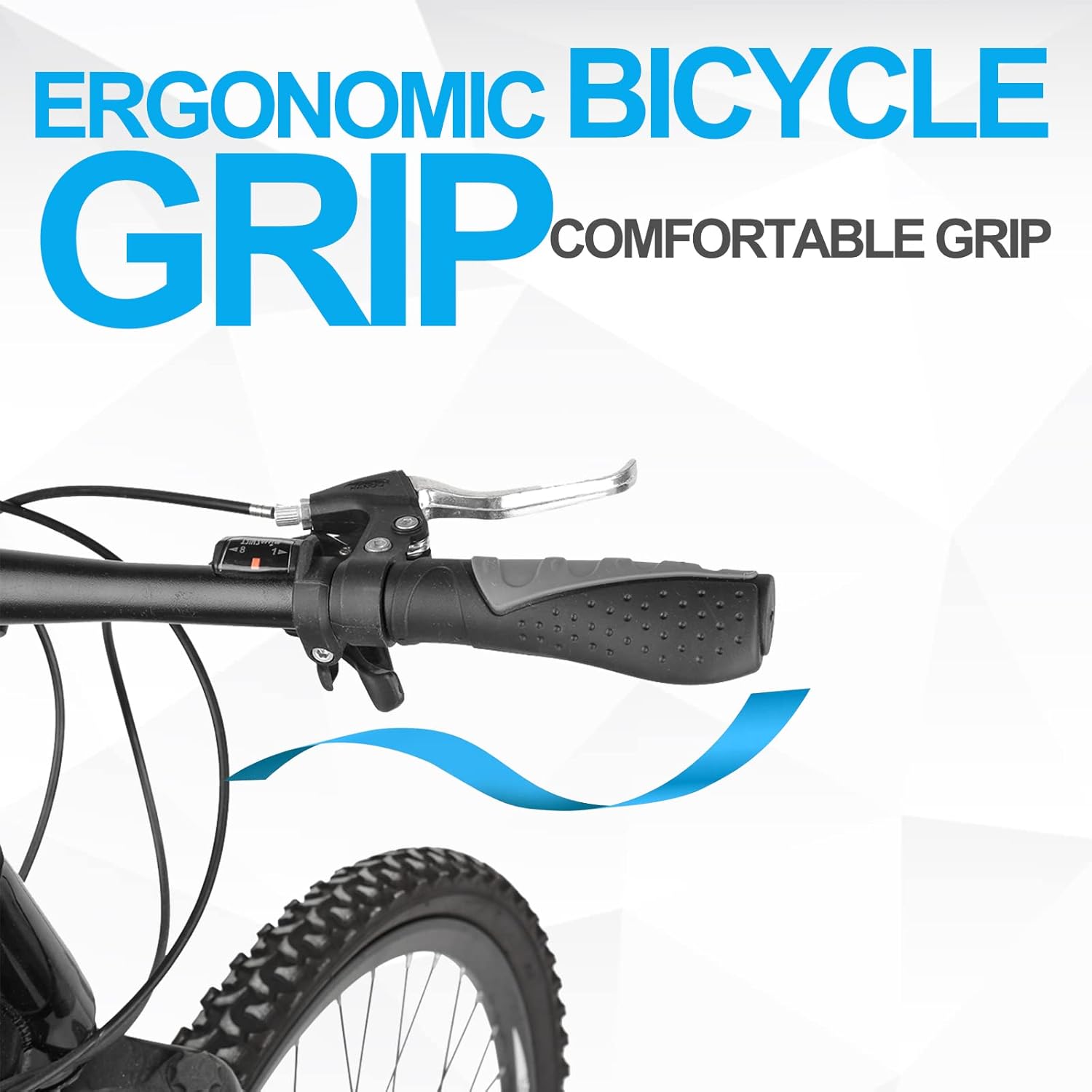 1 par de empuñaduras de bicicleta, agarres de goma antideslizantes para manija de bicicleta, empuñaduras ergonómicas de manillar de bicicleta,