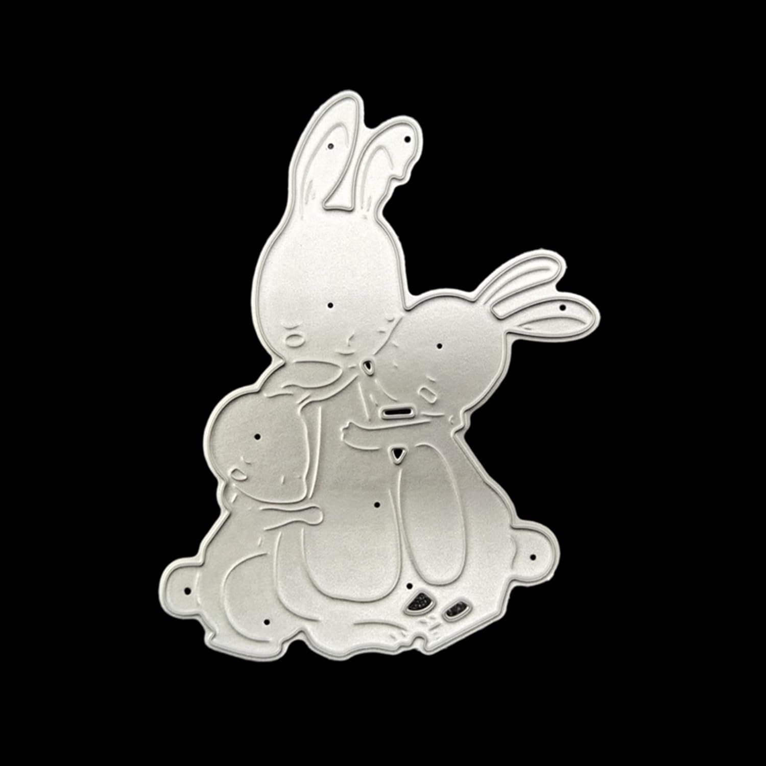 Plantilla de molde de estampado en relieve de conejos de Pascua, troquelado, para manualidades, álbumes de fotos, decoración de álbumes de fotos,