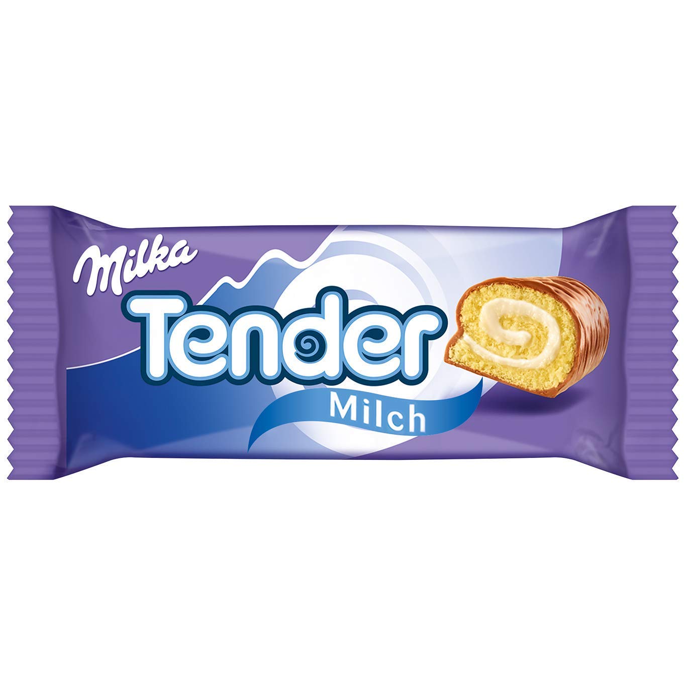 Milka Tender Milk  Rollo de esponja con relleno de crema de leche y chocolate con leche  5 x 1.31 oz  Milka  Alemania