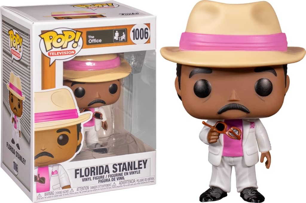 POP The Office – Florida Stanley Hudson Funko Pop! Figura de vinilo (paquete con funda protectora compatible con POP Box), multicolor, 3.75 pulgadas