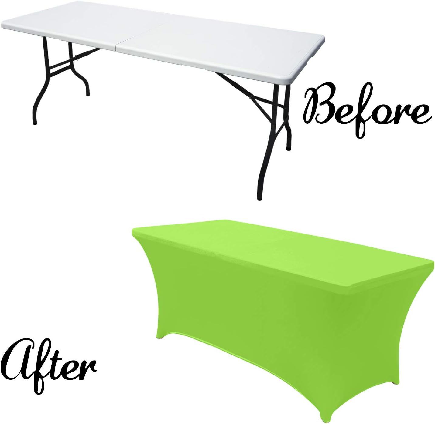 Abccanopy – Mantel de licra de 1.83 m para mesa Mantel de poliéster de más de 30 colores, de licra, elástico y decorativo