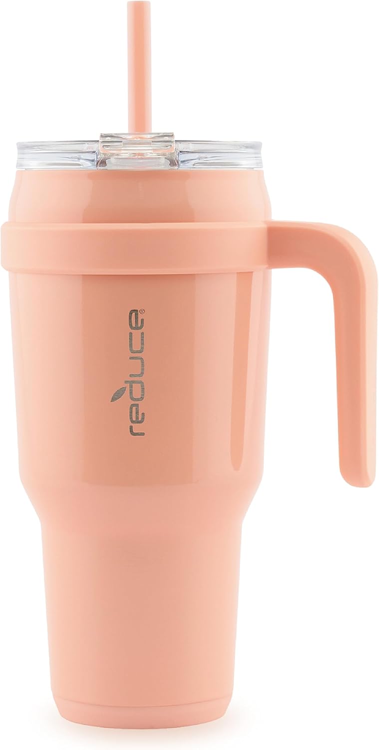 REDUCE Cold1 – Vaso de 40 onzas con asa, botella de agua de acero inoxidable aislada al vacío para el hogar, la oficina o el automóvil, taza