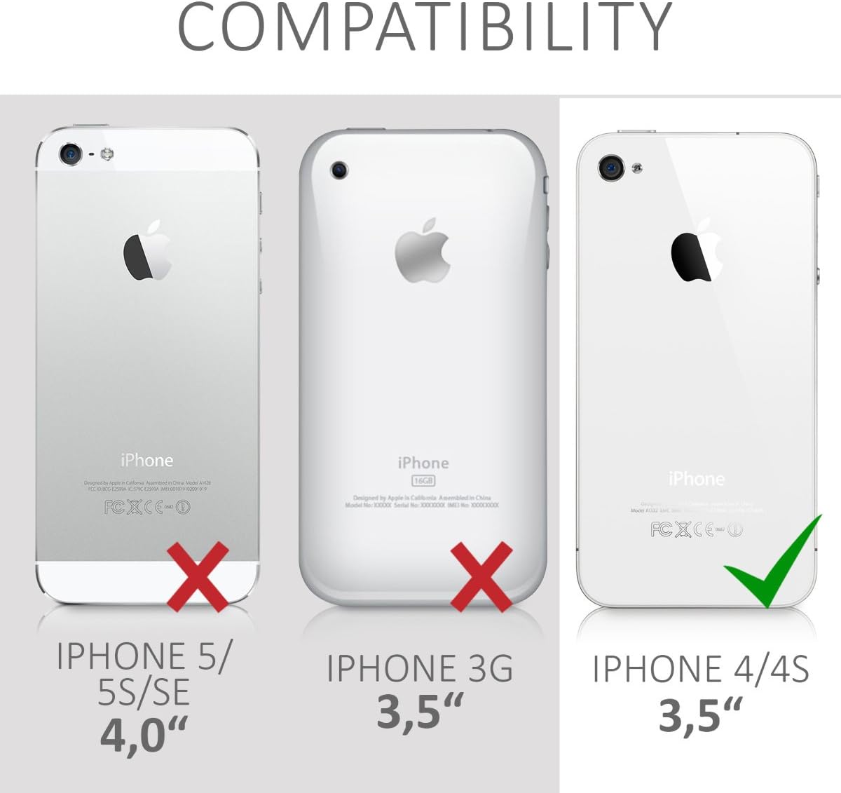kwmobile Funda compatible con Apple iPhone 4 y 4S – Cat Case Soft Cute Funda protectora de silicona – NegroBlanco