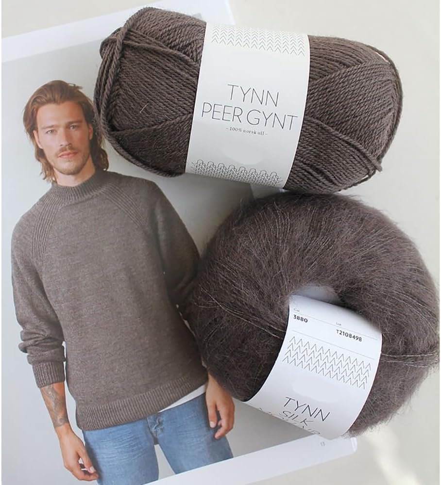 Yarn Ave Hilo para tejer 100% lana noruega, de 3 capas, peso para dedos, suave, cálido, ligero, para chaleco sin botones, para hombres, mujeres y