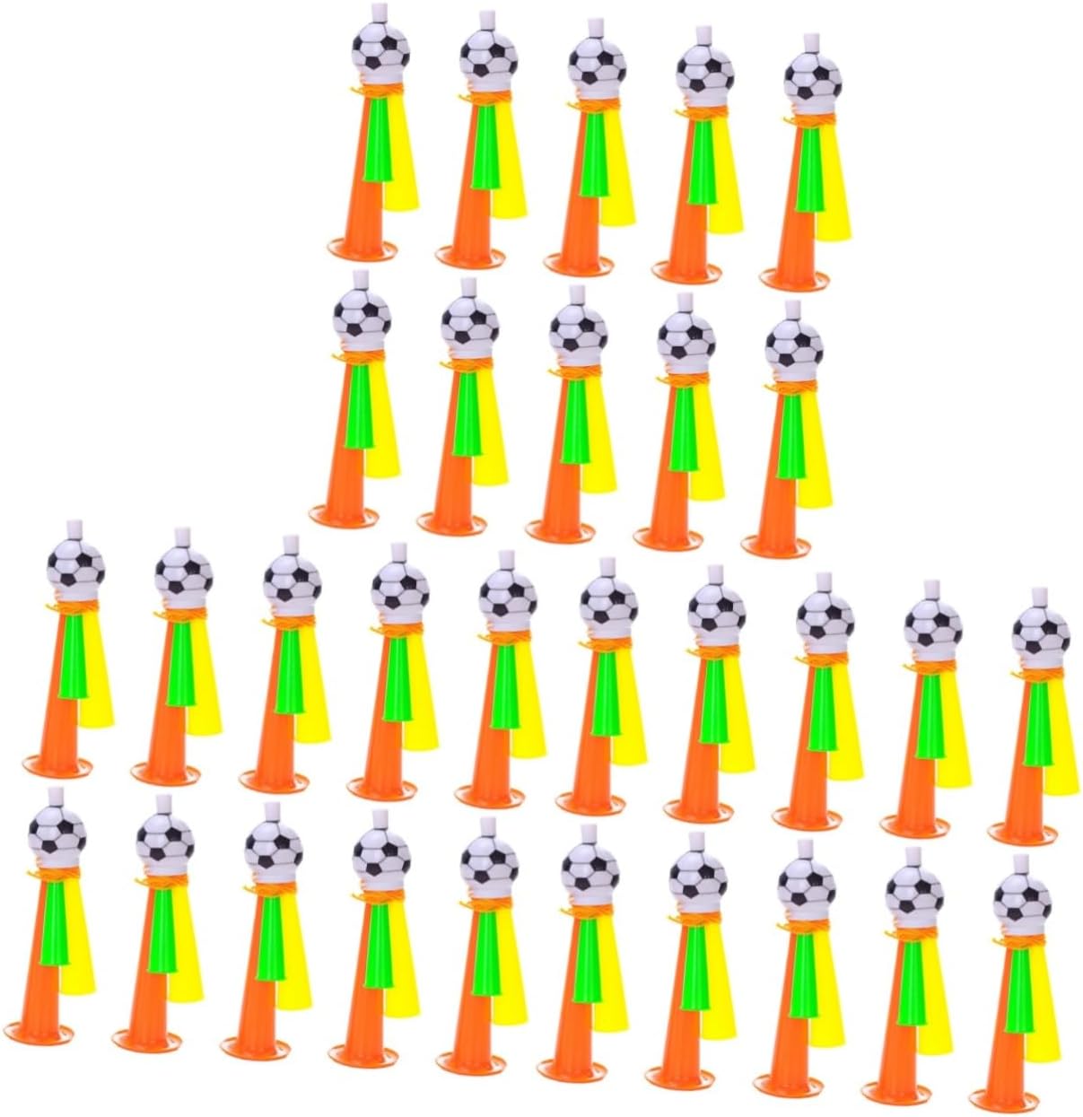 CLISPEED 30 piezas de trompeta de cuerno de fútbol para juego de fútbol, bocinas de barco ruidosas, bocinas de aire para estadio de seguridad,
