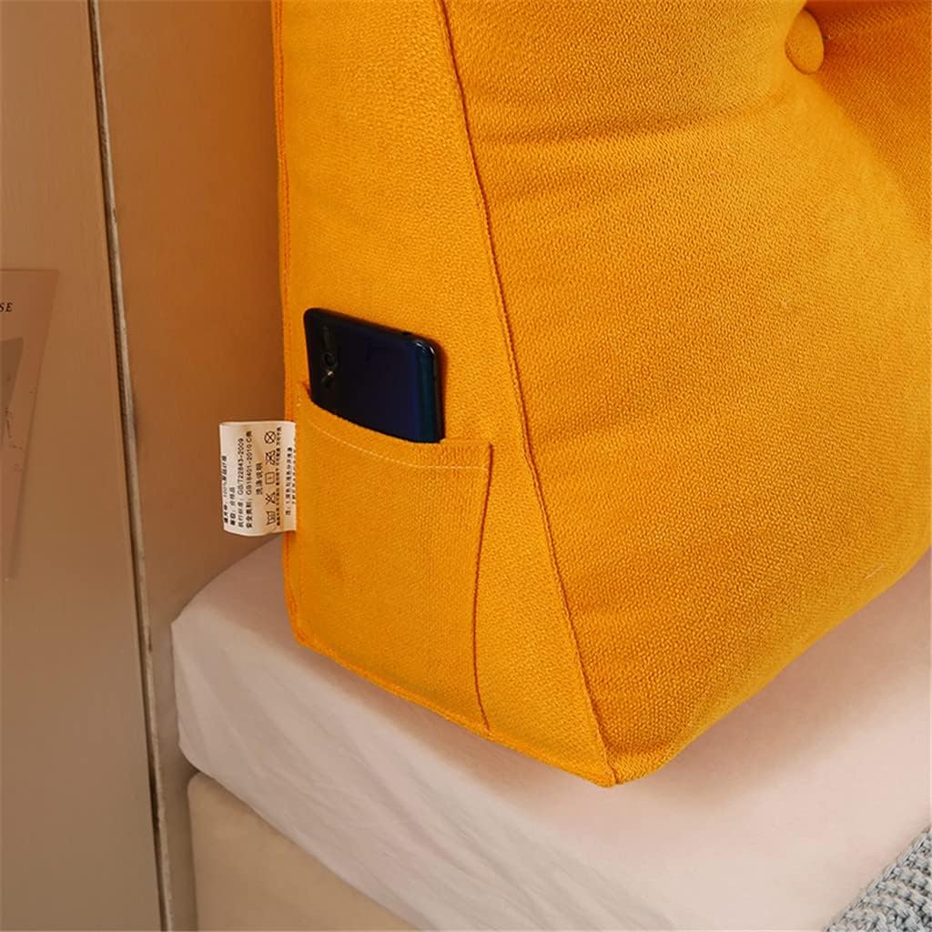 ZZYK Almohada triangular para cabecero, cojín triangular de color sólido, almohada de cuña de soporte de posicionamiento grande para sofá cama con