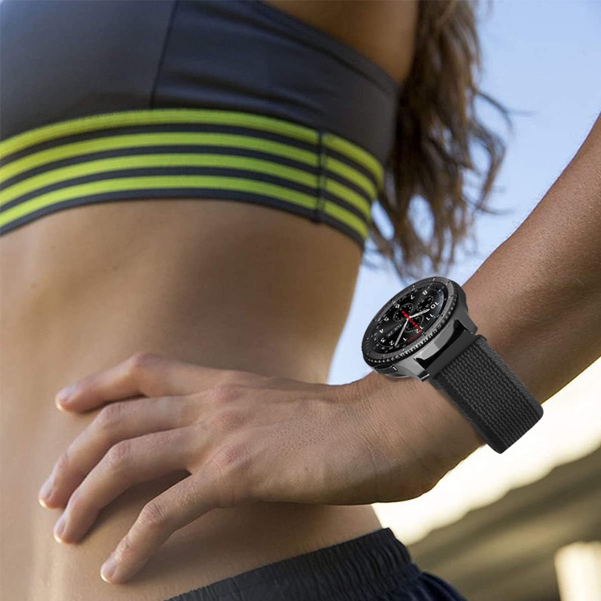 MroTech Trail Loop – Correa deportiva de nailon ajustable de 0.86 pulgadas, compatible con Samsung Galaxy Watch de 1.81 pulgadas, Galaxy Watch 3 de